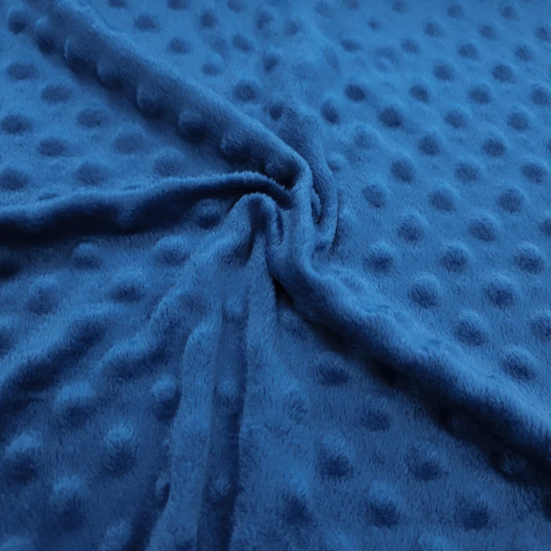 Minky Bulle | Bleu | 90 cm | Fin de rouleau