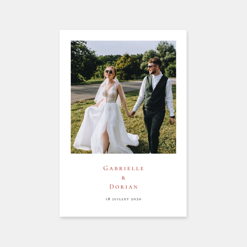 Carton remerciement mariage au pays basque