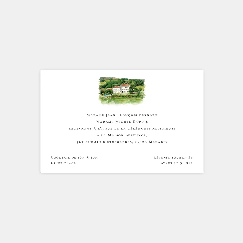 Carton invitation mariage au Pays Basque